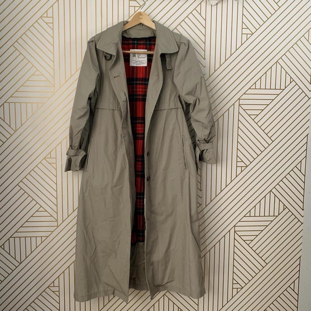 London Fog Maincoats removable wool blend fleece lining waterproof trench 8